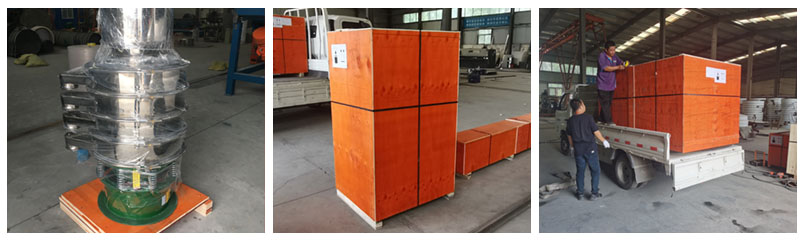 全不銹鋼振動篩包裝，裝箱，裝車。